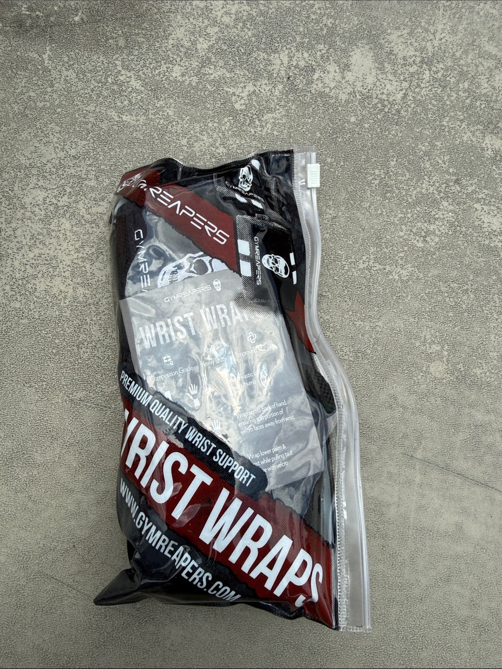 Gym Reapers Black and Red Wrist Wraps - Premium Wrist Support